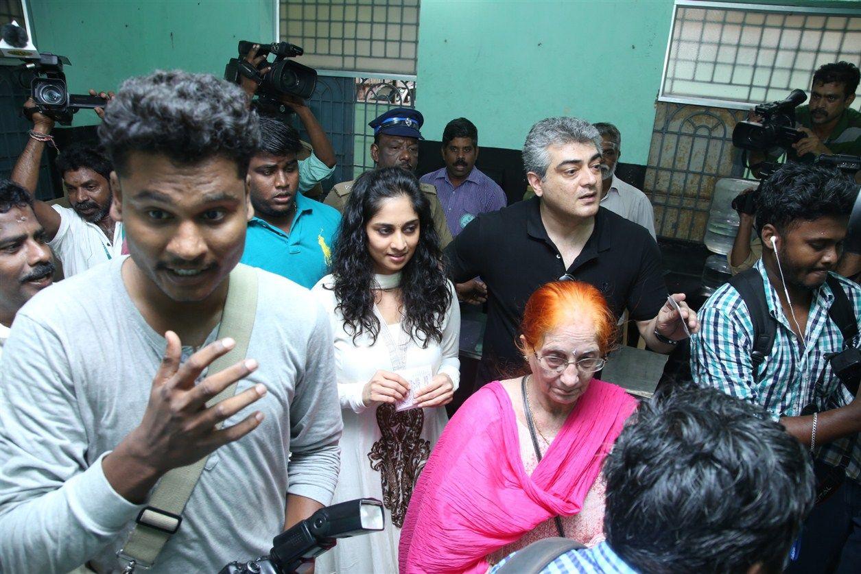 Celebrities Vote in Tamil Nadu Elections 2016 Photos