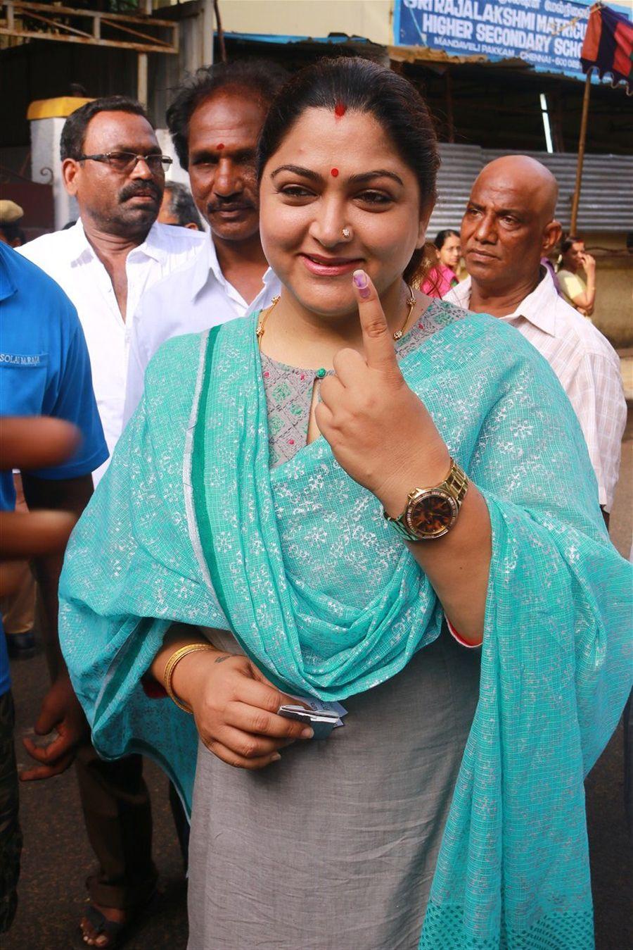 Celebrities Vote in Tamil Nadu Elections 2016 Photos