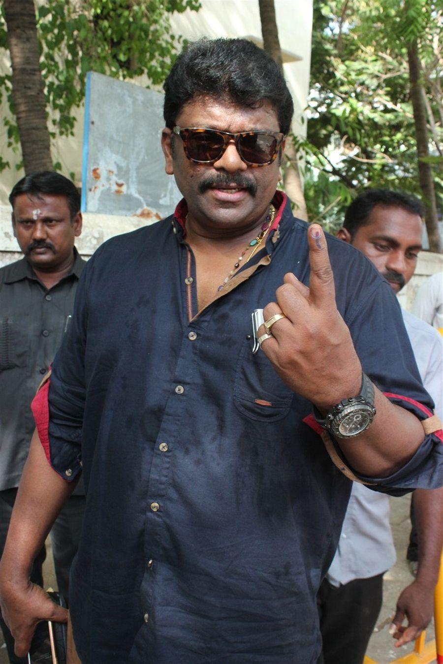 Celebrities Vote in Tamil Nadu Elections 2016 Photos