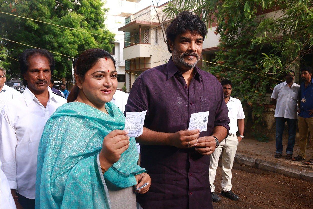 Celebrities Vote in Tamil Nadu Elections 2016 Photos