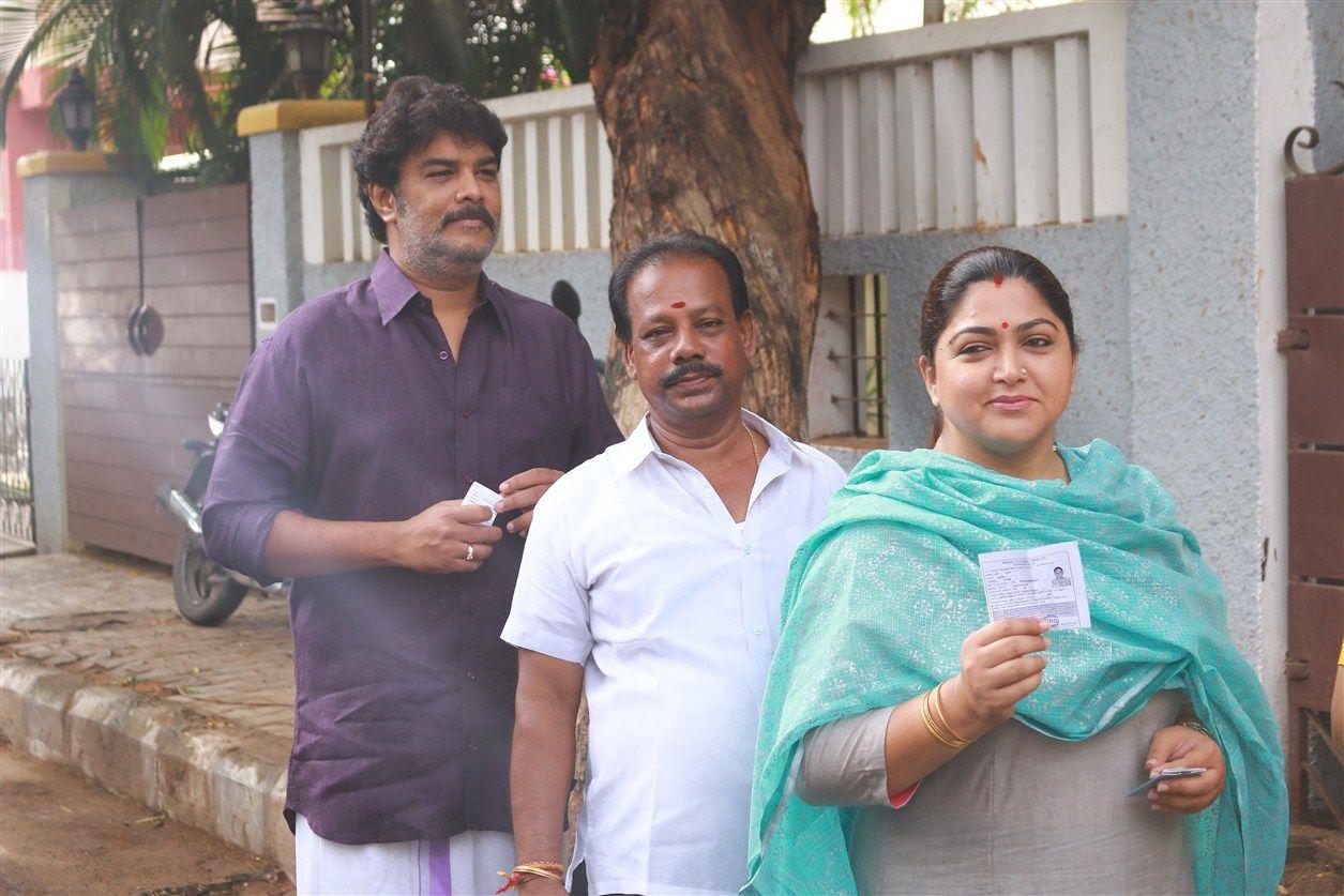 Celebrities Vote in Tamil Nadu Elections 2016 Photos