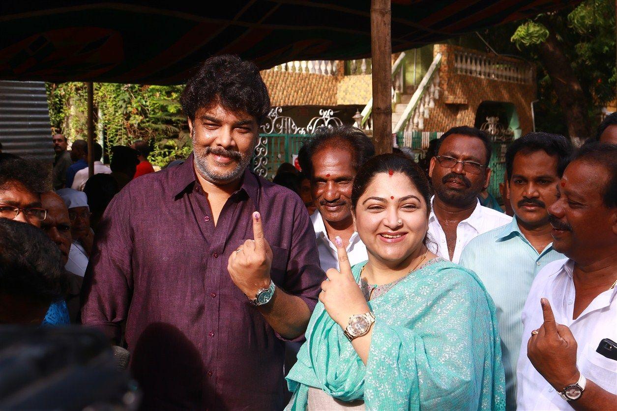 Celebrities Vote in Tamil Nadu Elections 2016 Photos