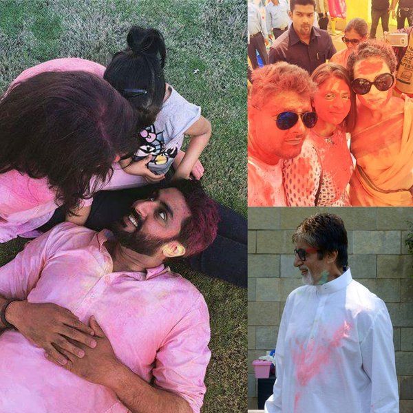 Celebs at Holi Celebrations Photos