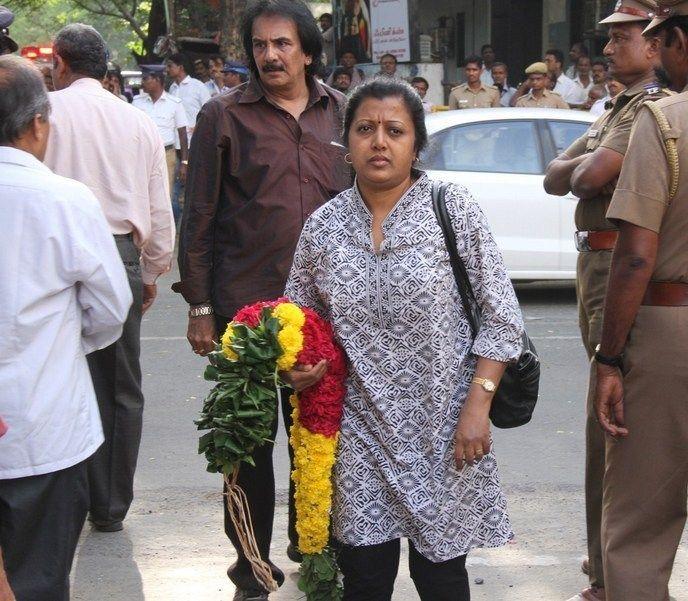 Celebs at MS Viswanathan Condolence Photos