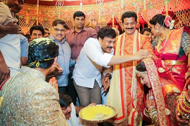 Celebs At Revanth Reddy Daughter Marriage Photos