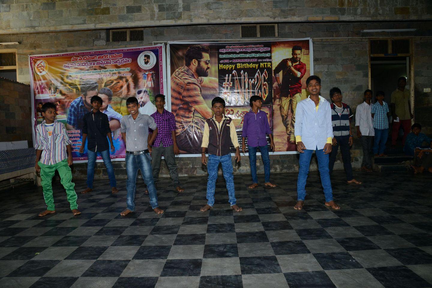 Fans NTR Birthday Celebrations at Don Bosco School Photos