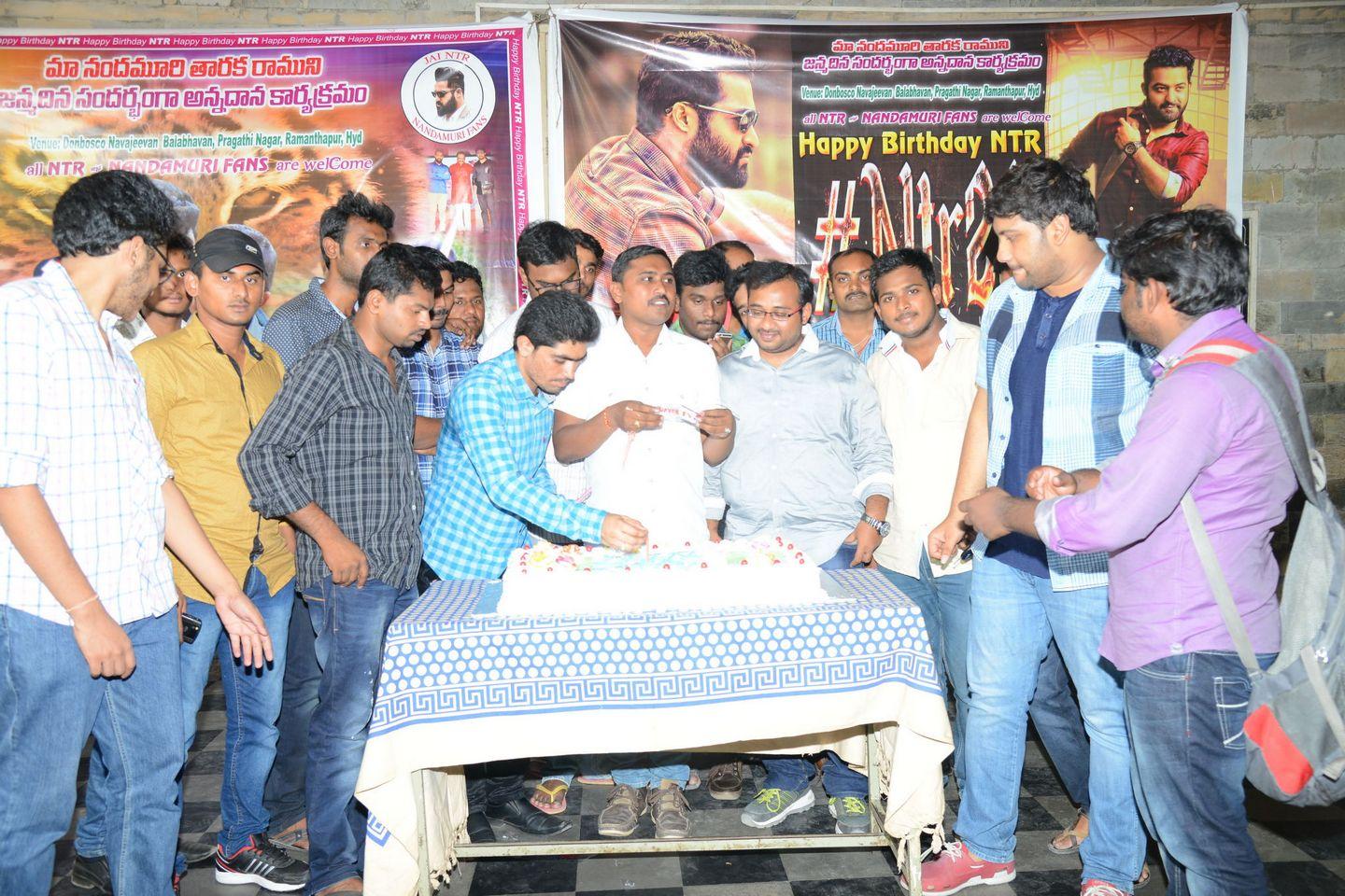 Fans NTR Birthday Celebrations at Don Bosco School Photos