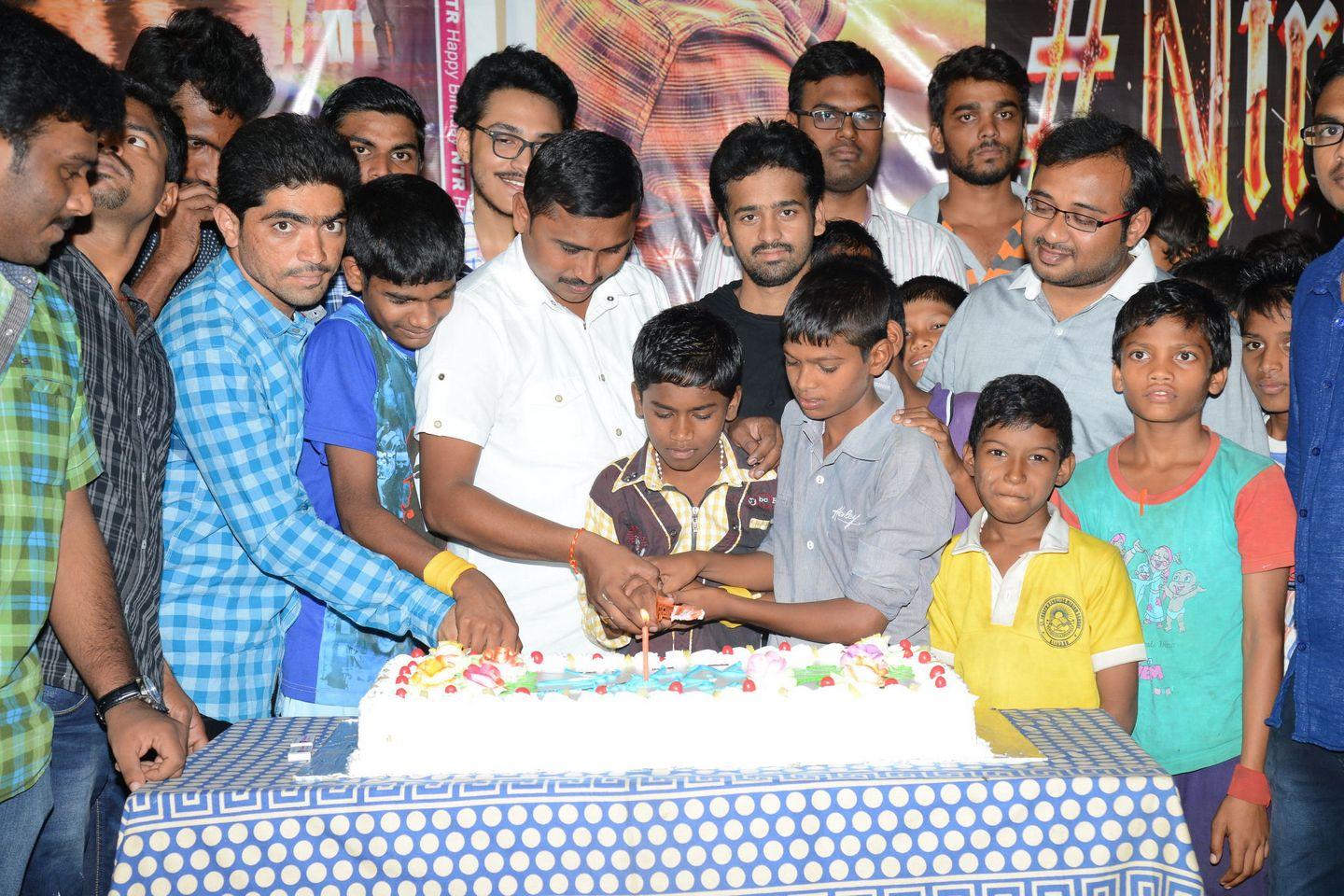 Fans NTR Birthday Celebrations at Don Bosco School Photos