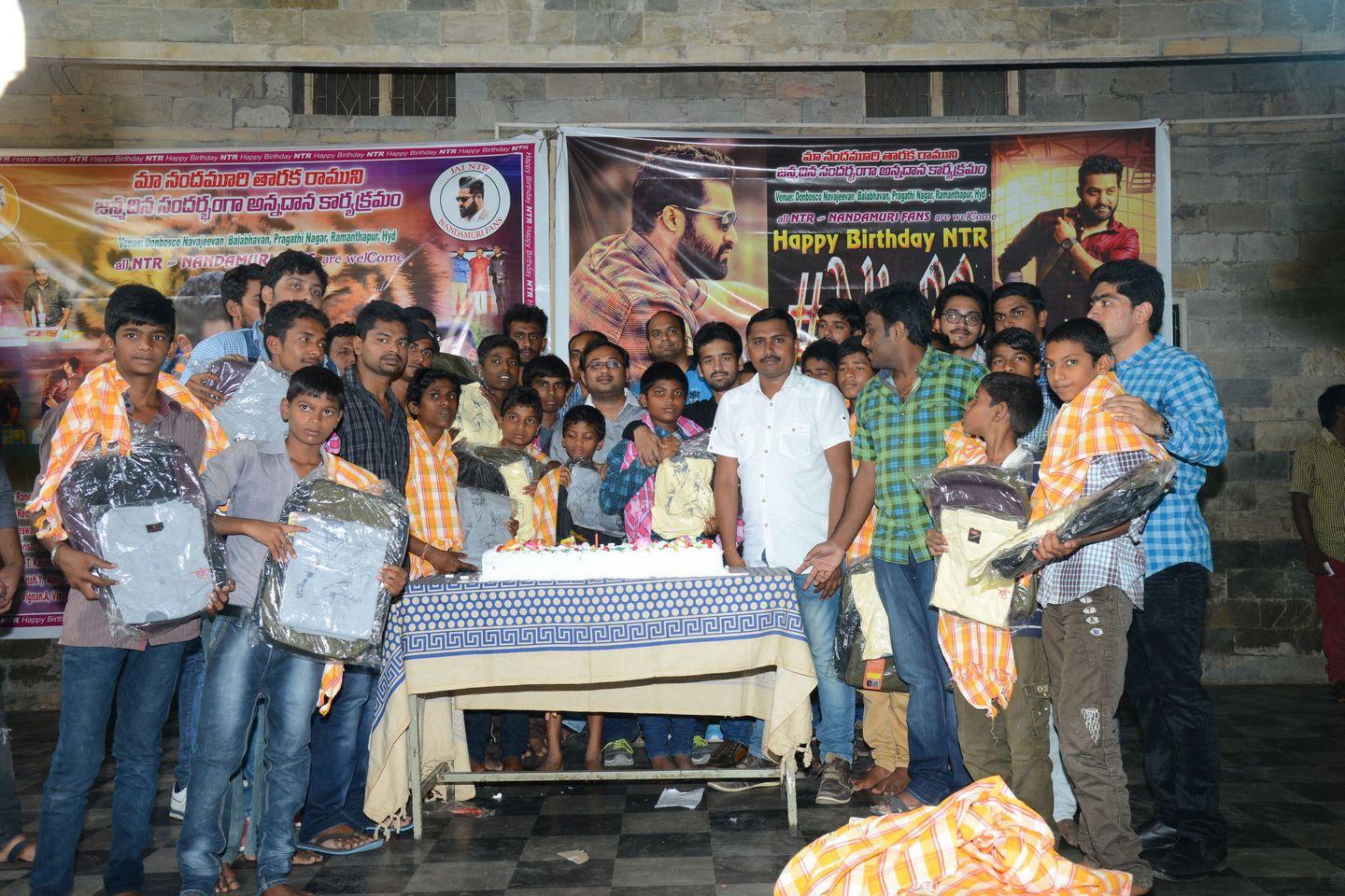 Fans NTR Birthday Celebrations at Don Bosco School Photos