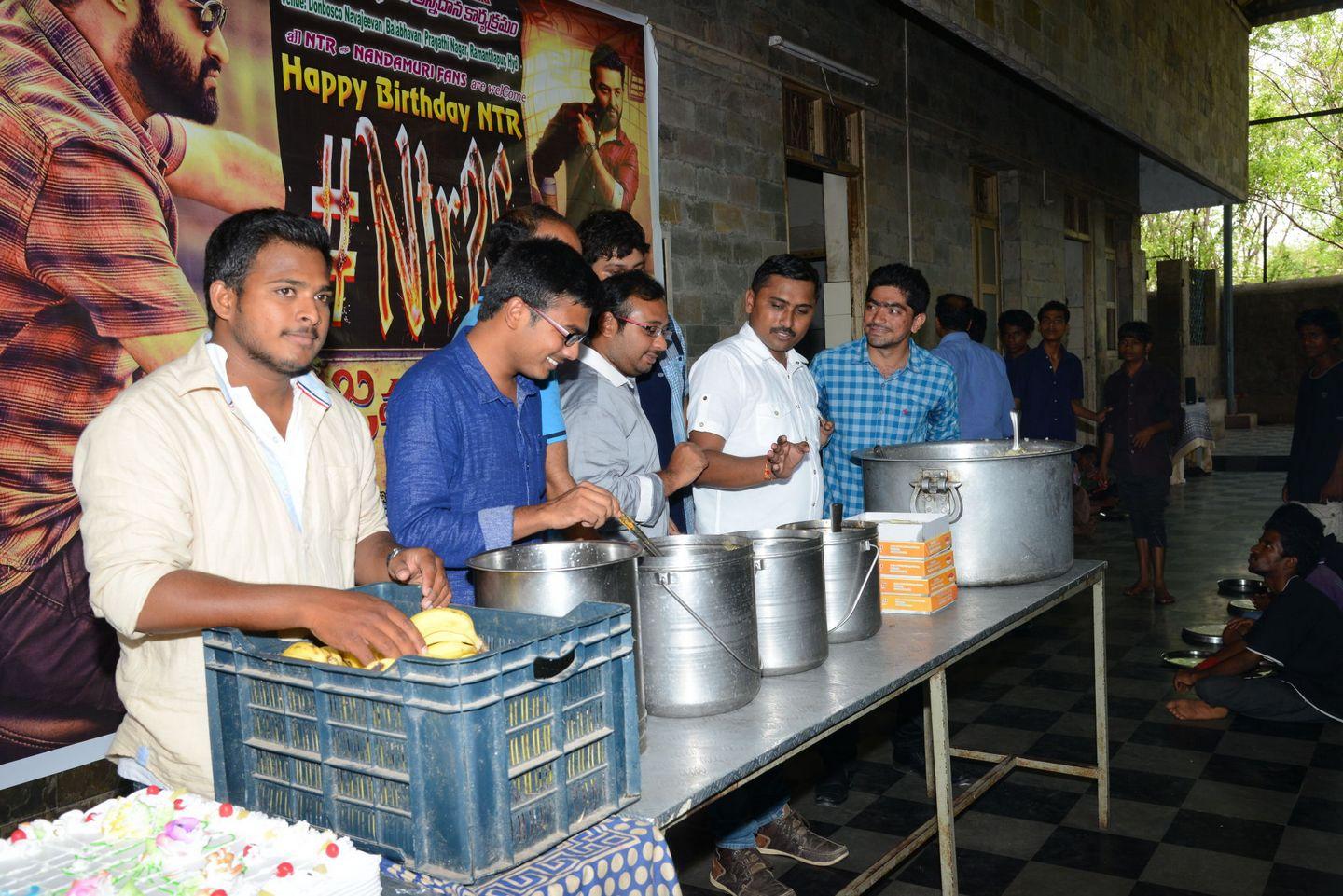 Fans NTR Birthday Celebrations at Don Bosco School Photos