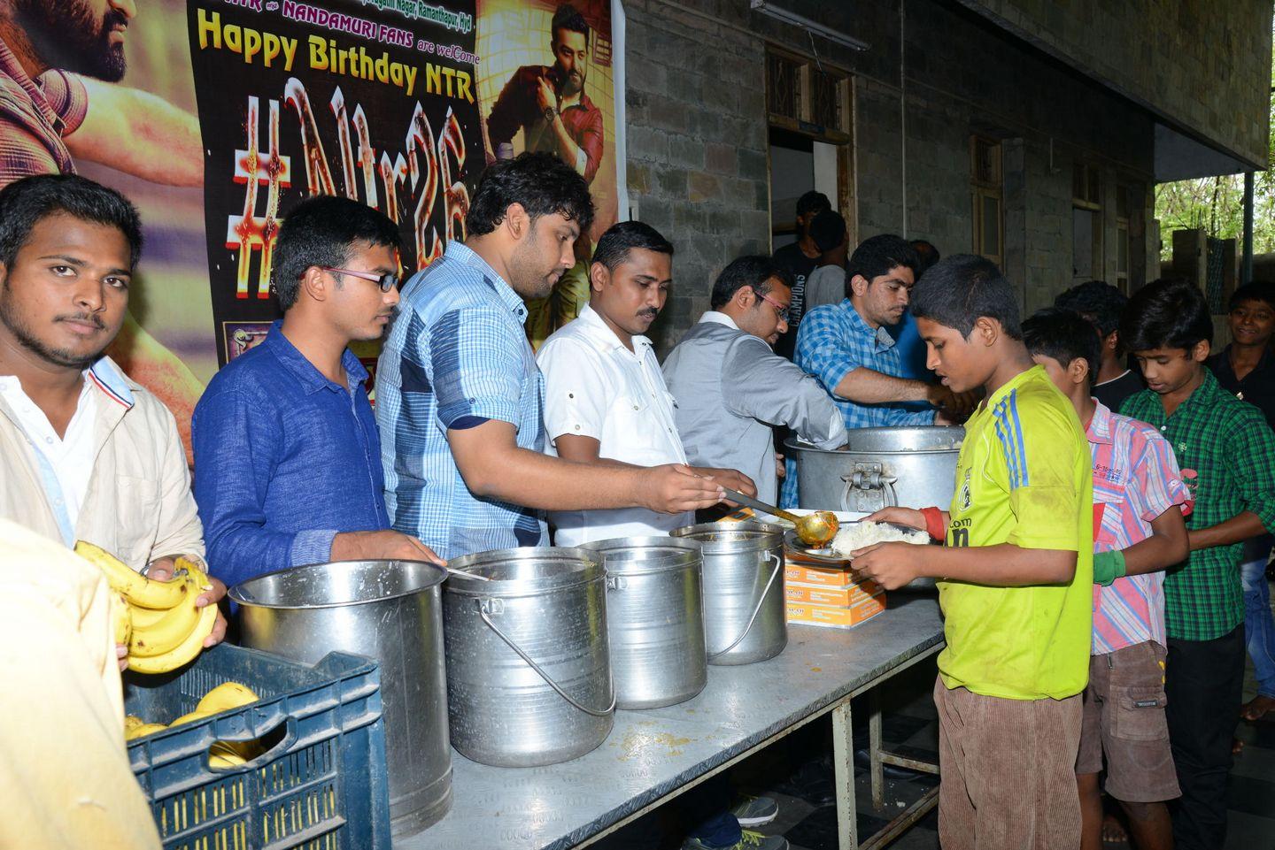 Fans NTR Birthday Celebrations at Don Bosco School Photos