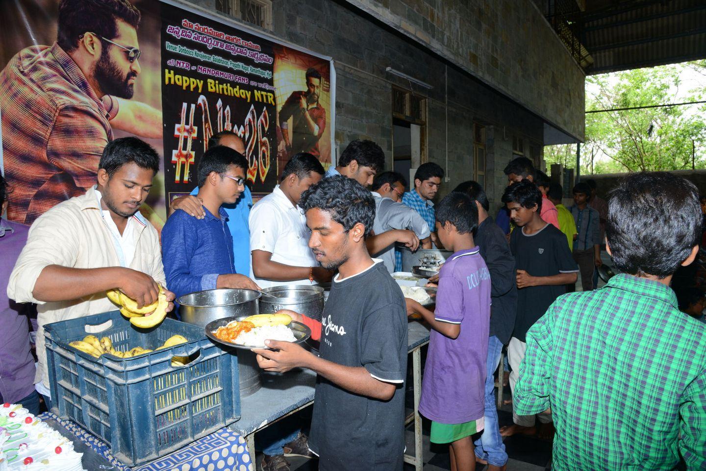 Fans NTR Birthday Celebrations at Don Bosco School Photos