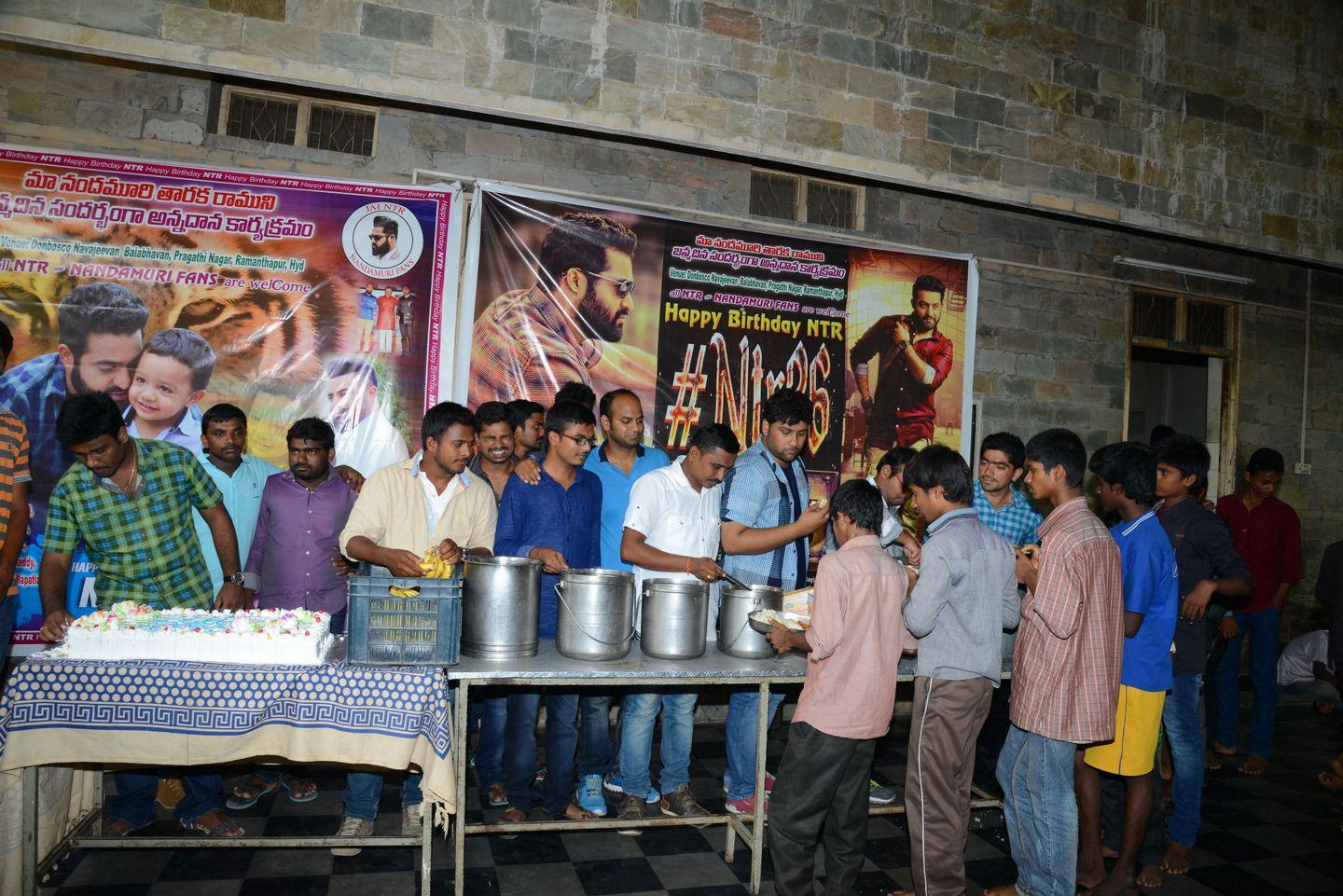 Fans NTR Birthday Celebrations at Don Bosco School Photos