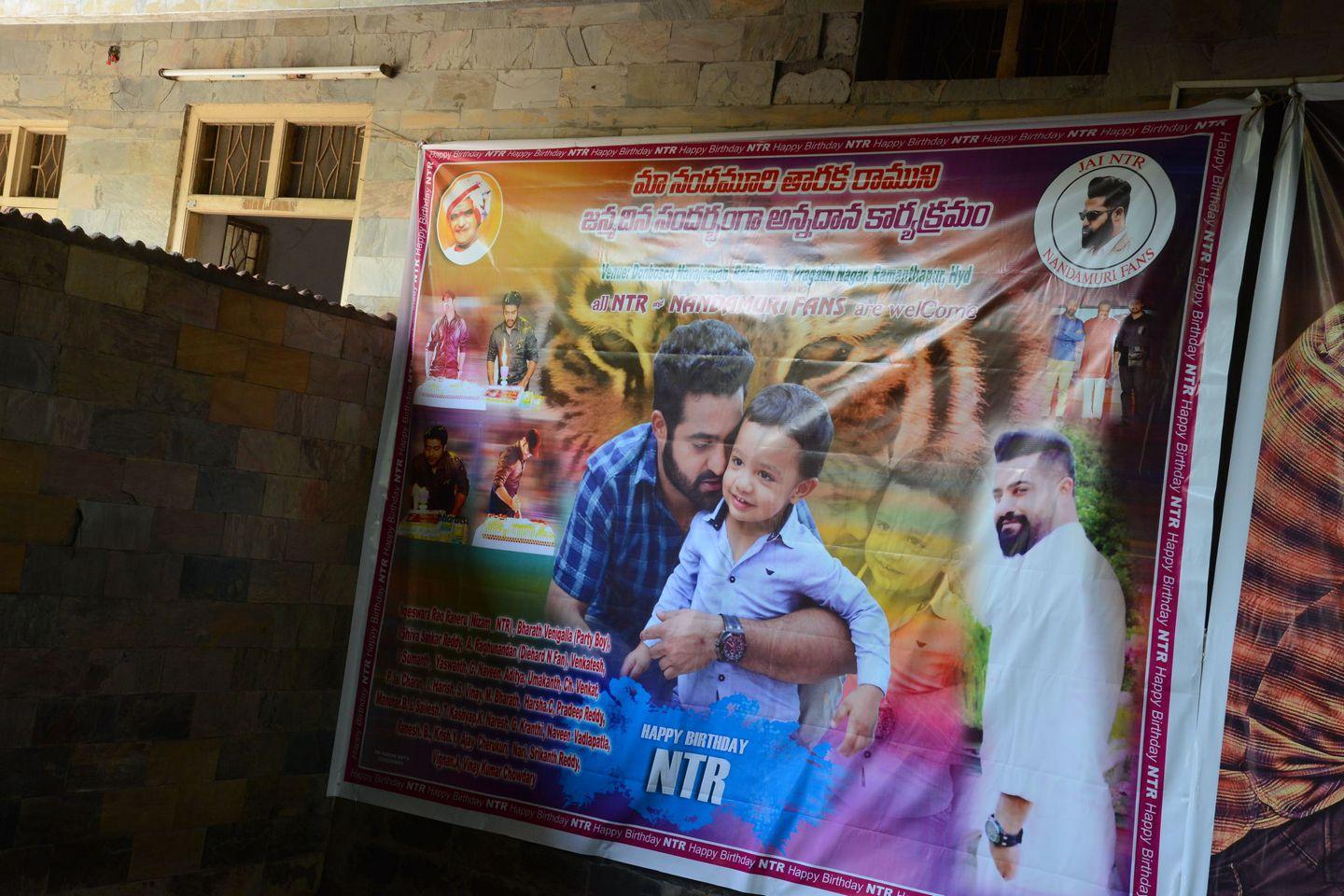 Fans NTR Birthday Celebrations at Don Bosco School Photos