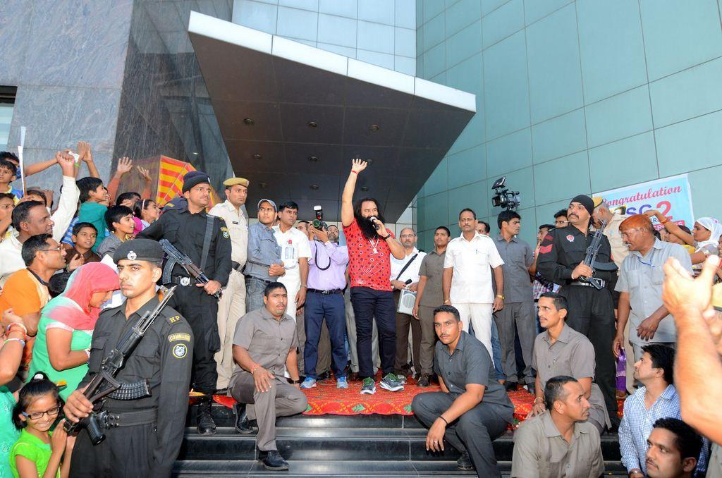 Gurmeet Ram Rahim Singh Visit Theatre Photos