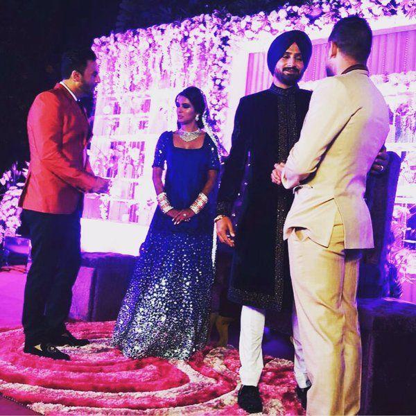 Harbhajan Singh & Geeta Basra's Wedding Reception Photos
