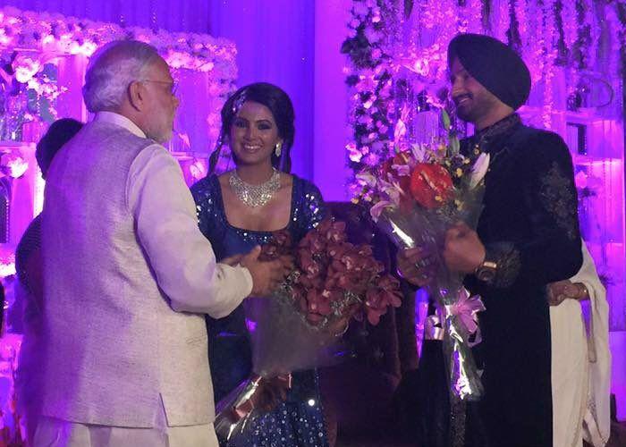Harbhajan Singh & Geeta Basra's Wedding Reception Photos