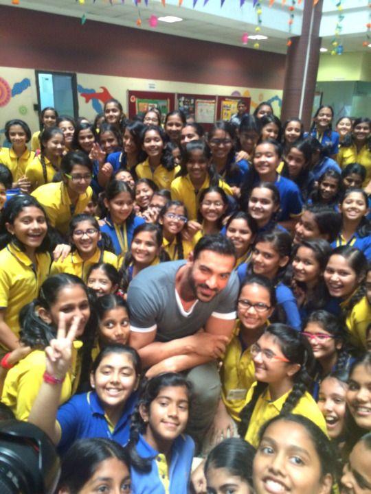 John Abraham Pics at His Humble Best At A School Event