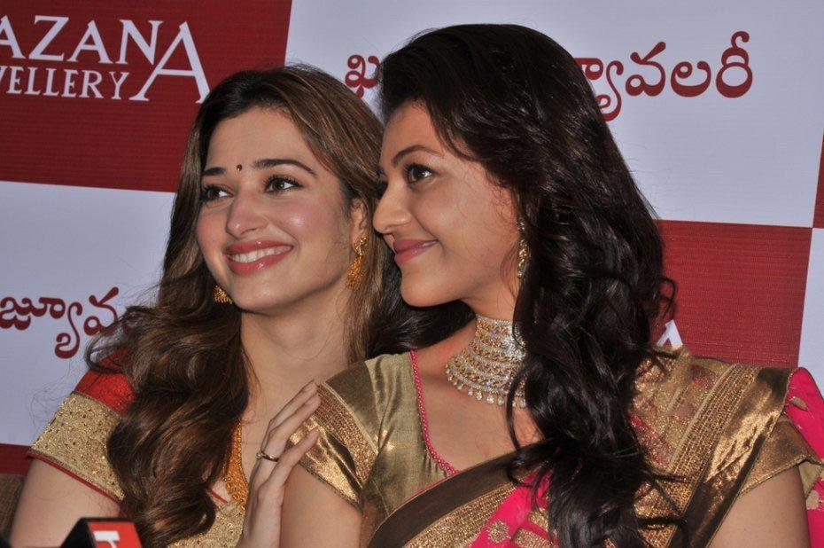 Kajal & Tamannaah Launch Khazana Jewellery in Vizag Photos