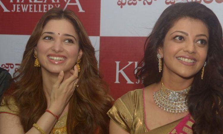 Kajal & Tamannaah Launch Khazana Jewellery in Vizag Photos