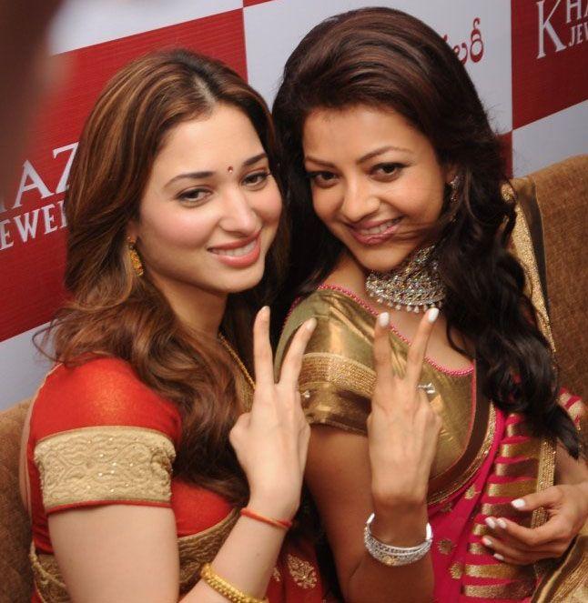 Kajal & Tamannaah Launch Khazana Jewellery in Vizag Photos