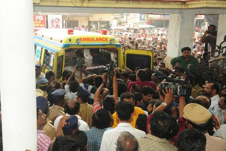Malayalam actress Kalpana Ranjini’s funeral Photos