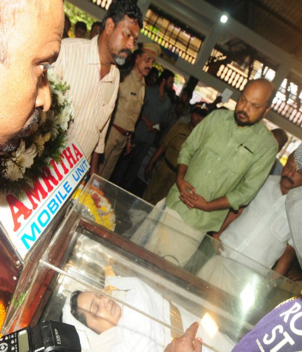 Malayalam actress Kalpana Ranjini’s funeral Photos