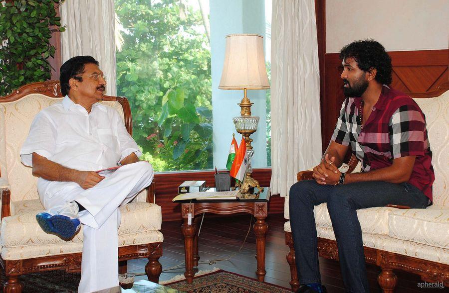 Manchu Vishnu Photos With Ch Vidyasagar Rao