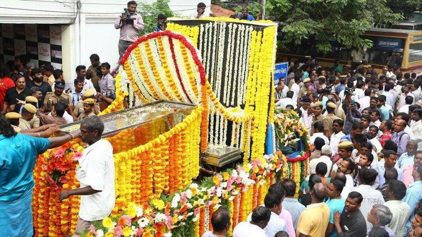 MS Viswanathan Funeral Photos