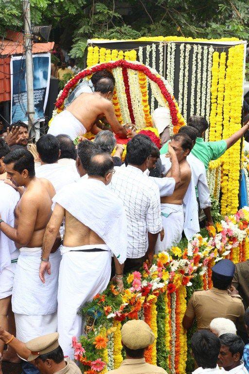 MS Viswanathan Funeral Photos