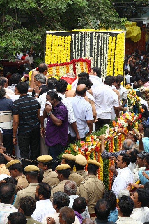 MS Viswanathan Funeral Photos
