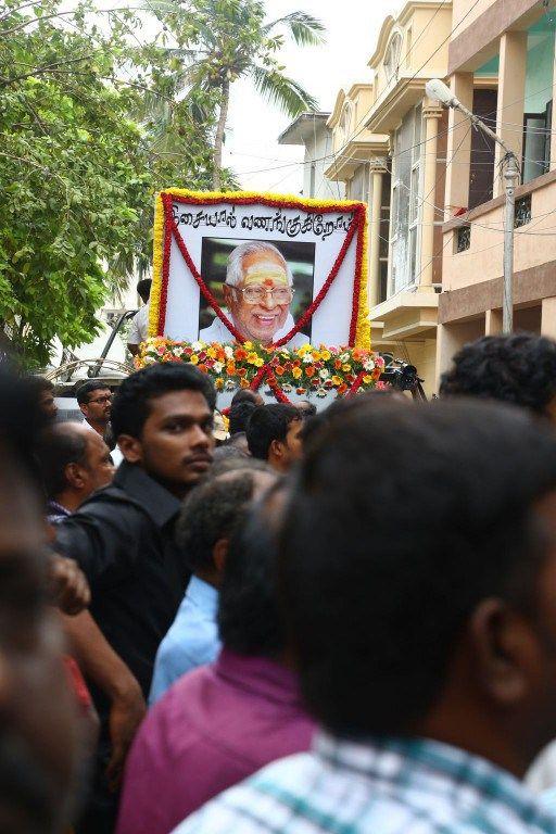 MS Viswanathan Funeral Photos