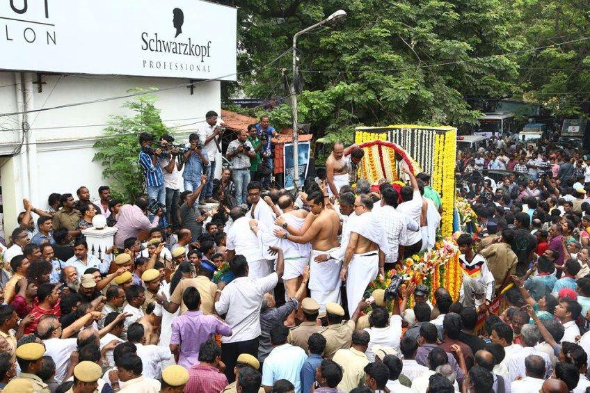 MS Viswanathan Funeral Photos