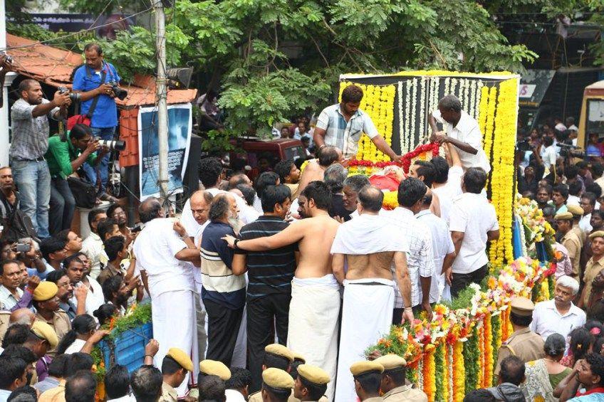 MS Viswanathan Funeral Photos