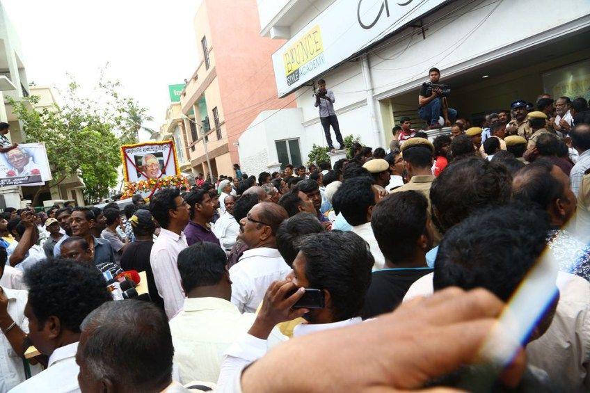 MS Viswanathan Funeral Photos
