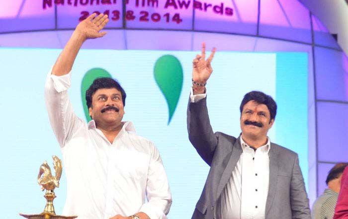 Nandamuri Balakrishna, Chiranjeevi At TSR TV9 National Film Awards Photos