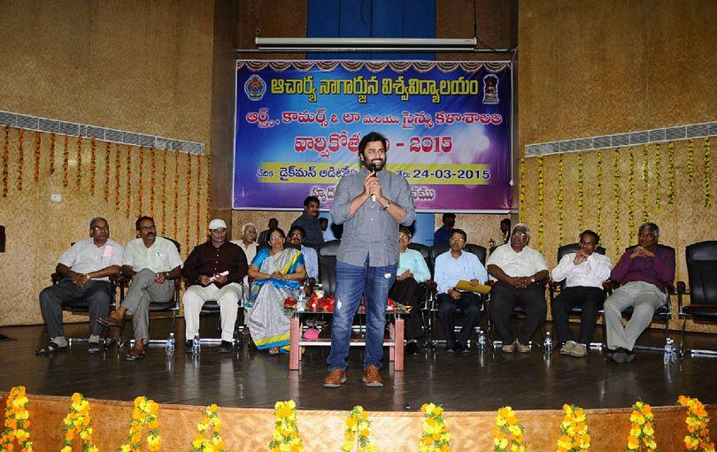 Nara Rohit At Nagarjuna University Anniversary Celebrations