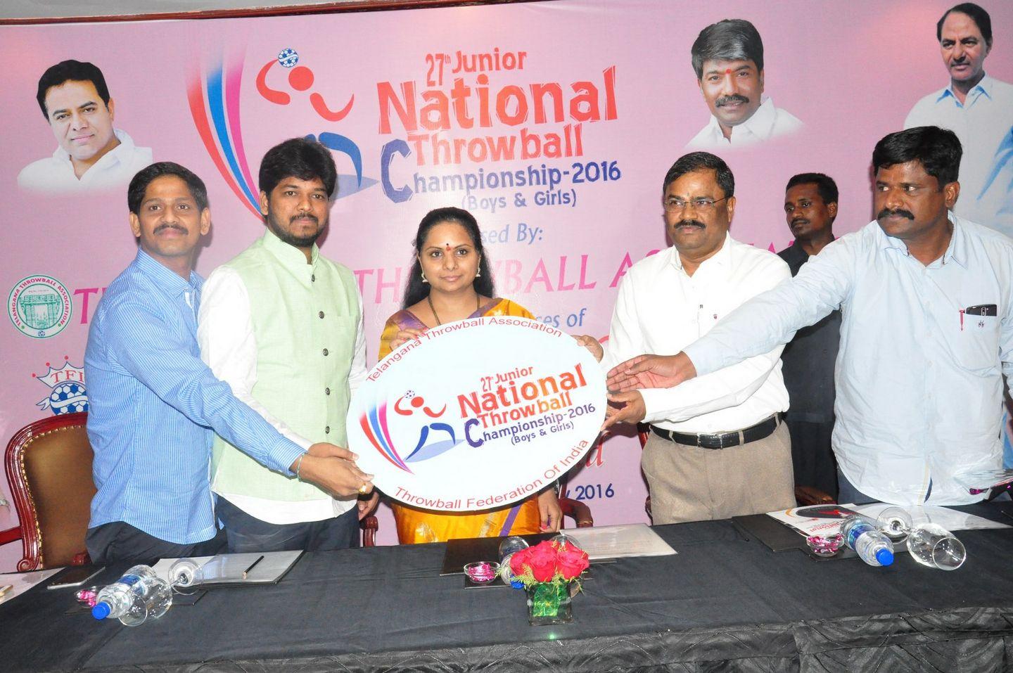 National Throwball Championship 2016 Logo Launch by Kavitha Photos