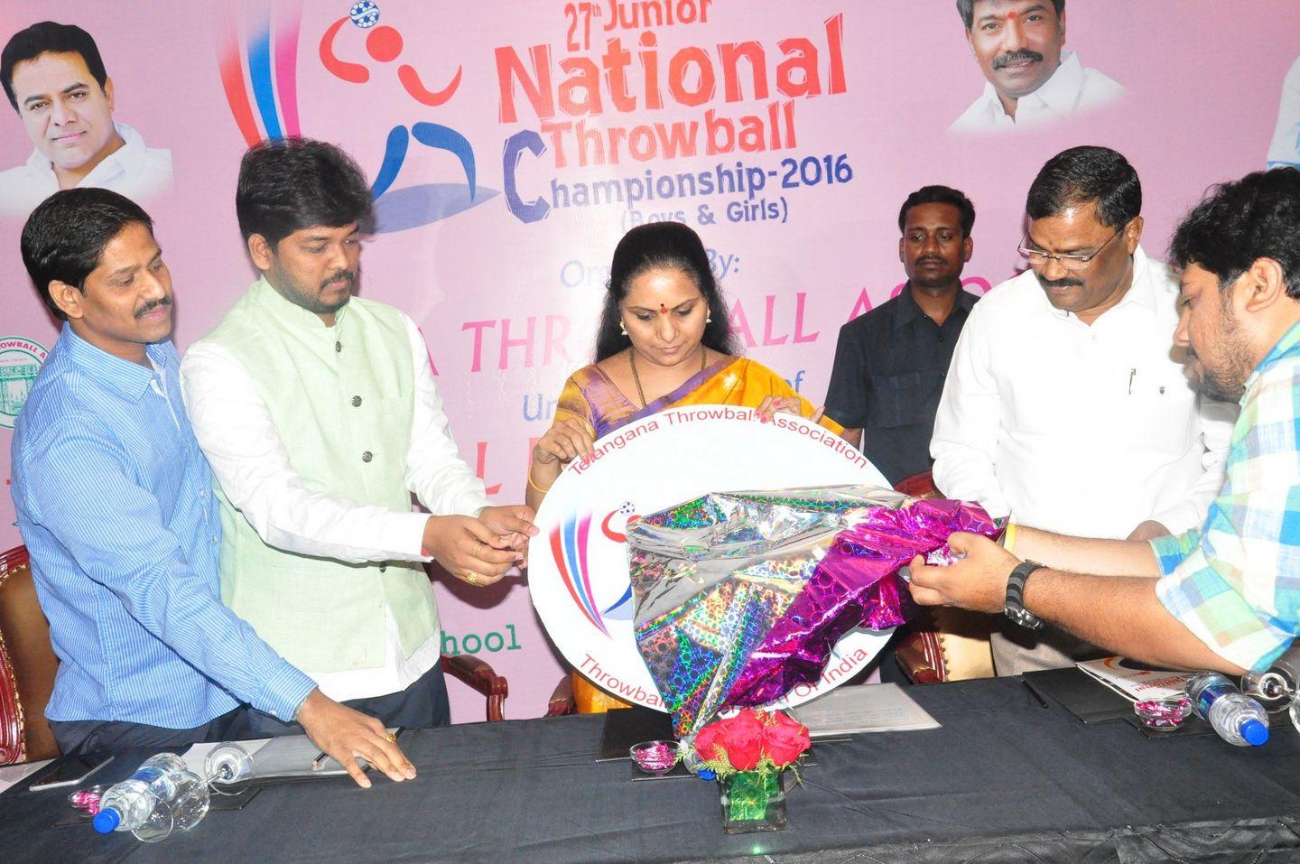 National Throwball Championship 2016 Logo Launch by Kavitha Photos