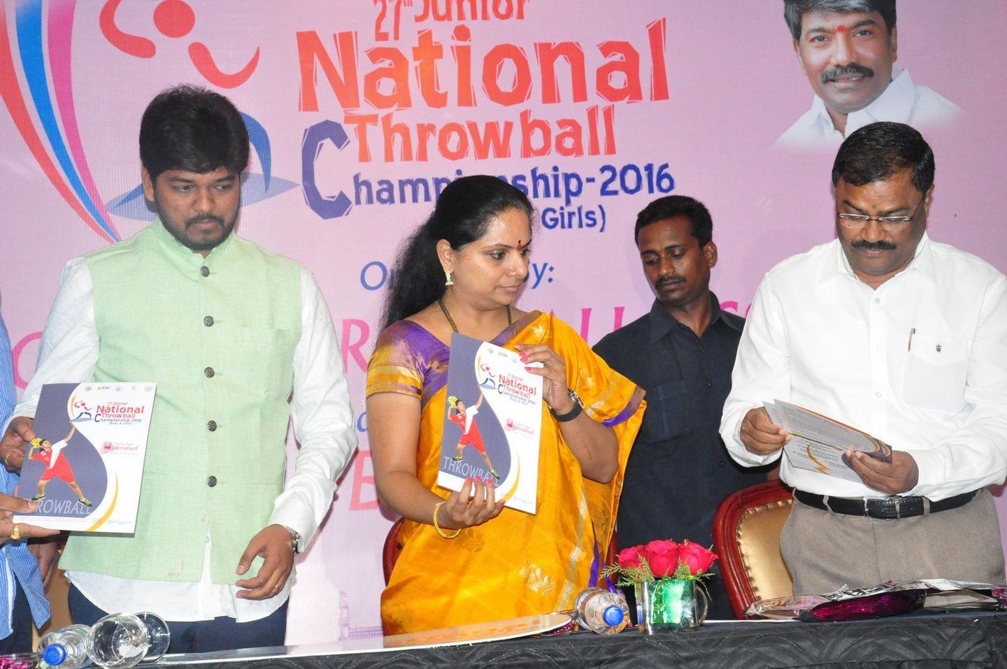 National Throwball Championship 2016 Logo Launch by Kavitha Photos