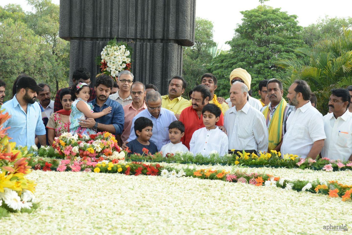 NTR Family Visit NTR Ghat