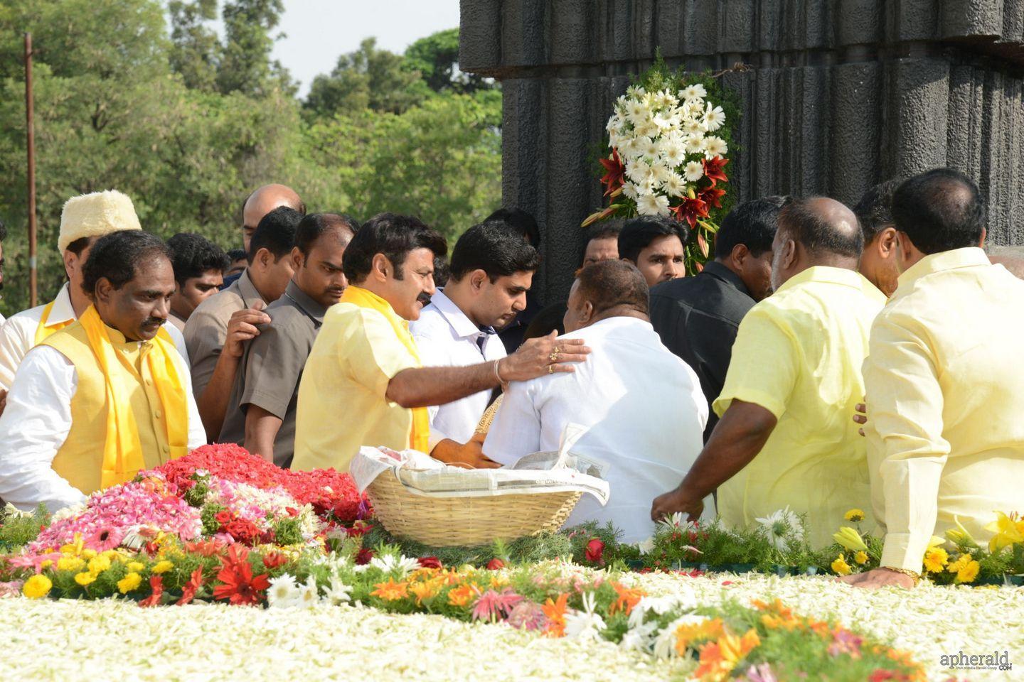 NTR Family Visit NTR Ghat