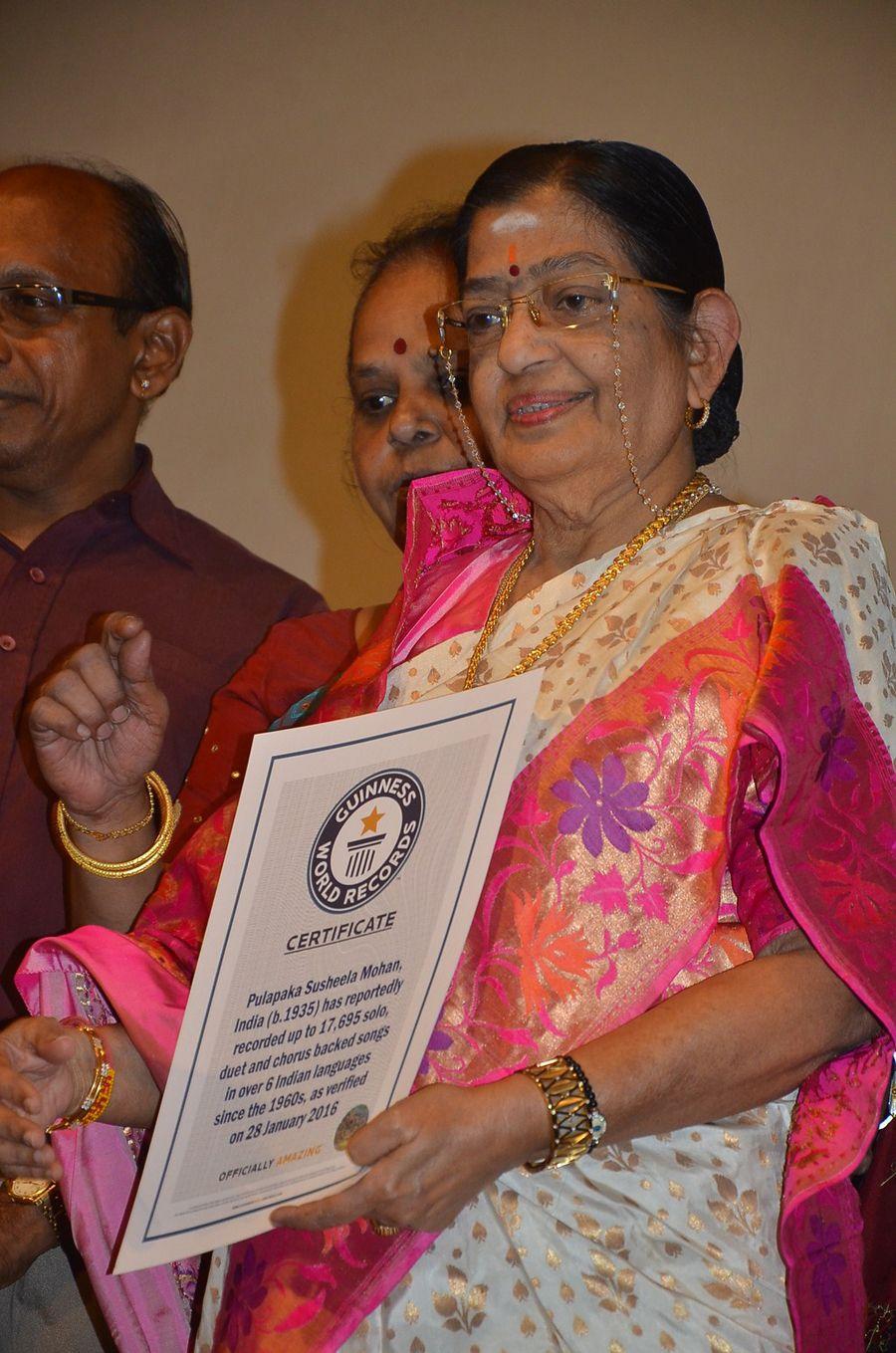 P. Susheela enters Guinness Book of World Records