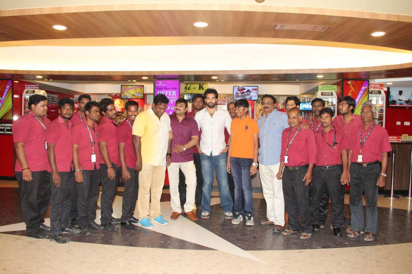 Pokkiri Raja Movie Team Celebration in Kamala Theatre Photos