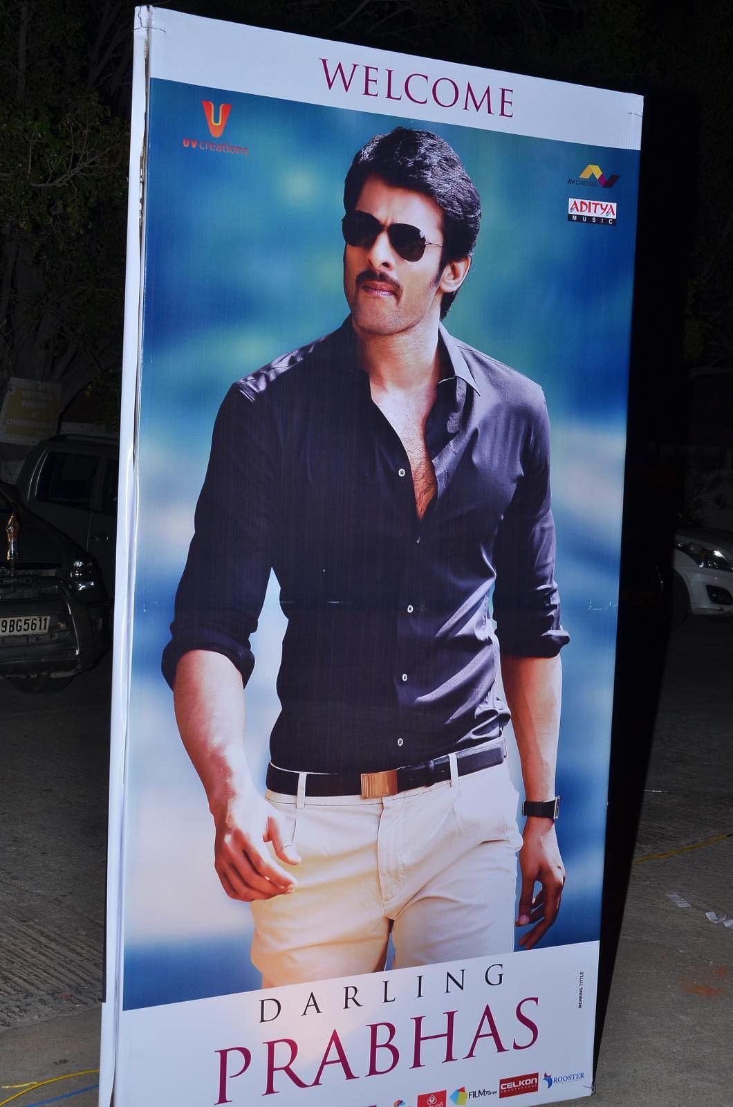 Prabhas Hoardings Pics At Express Raja Audio Launch