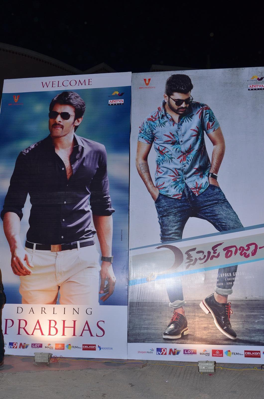 Prabhas Hoardings Pics At Express Raja Audio Launch