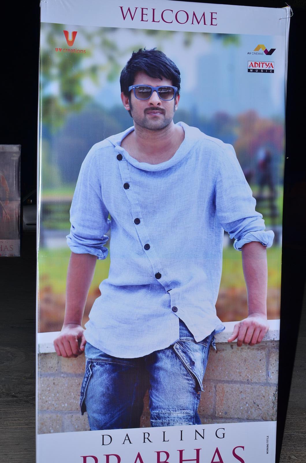 Prabhas Hoardings Pics At Express Raja Audio Launch