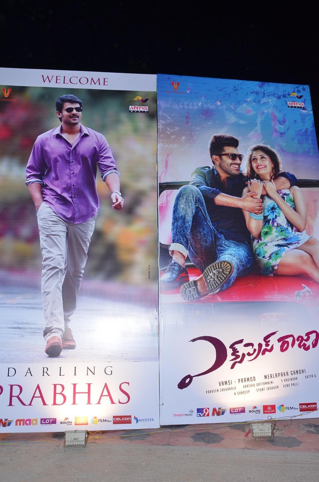 Prabhas Hoardings Pics At Express Raja Audio Launch