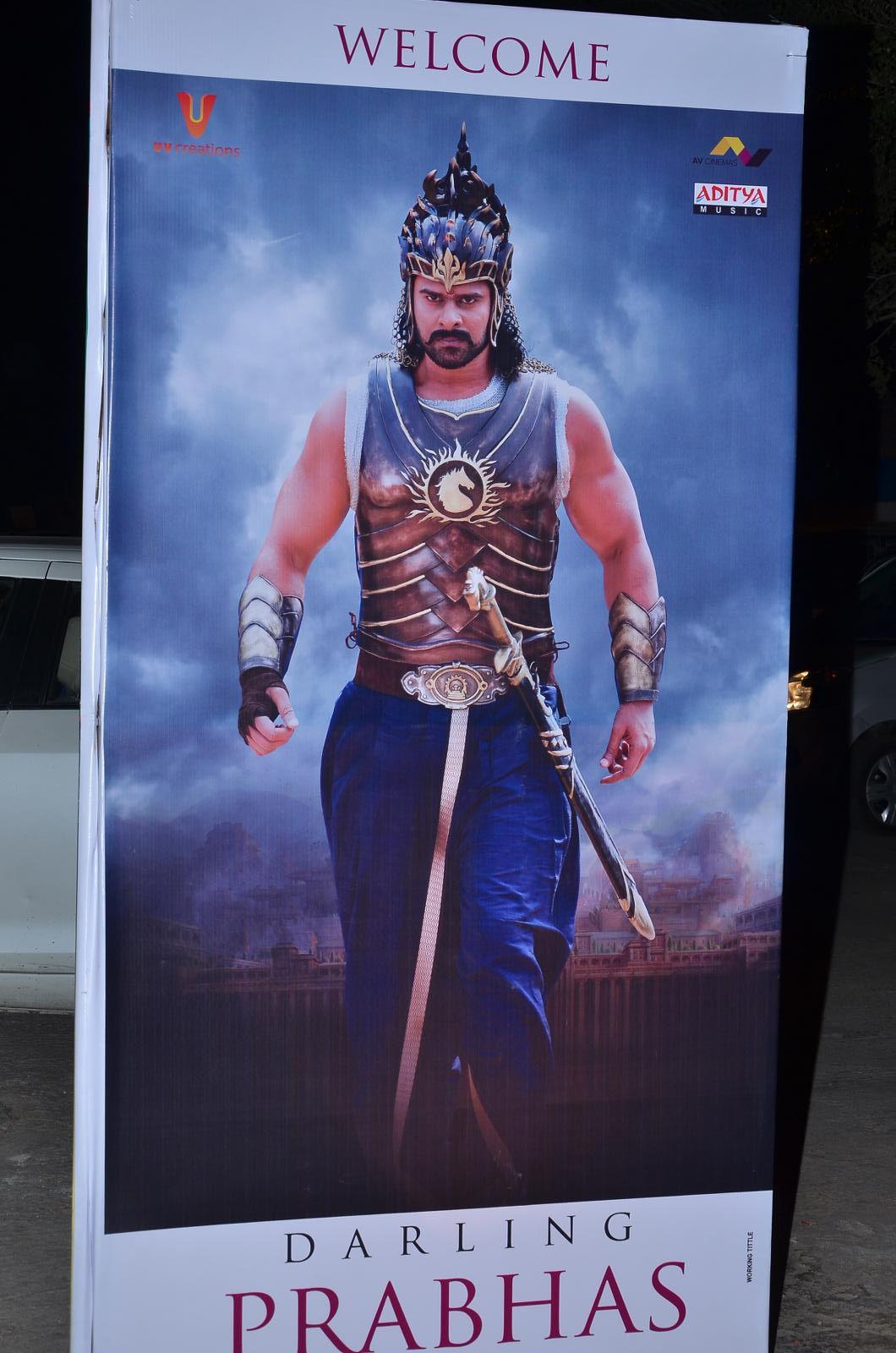 Prabhas Hoardings Pics At Express Raja Audio Launch