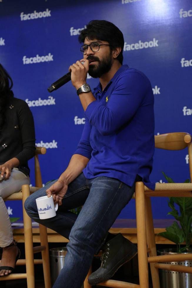 Ram Charan Stills At Hyderabad Facebook Office